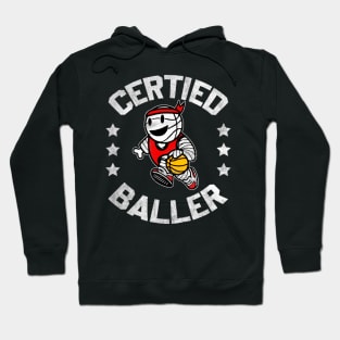 Certified Baller Cute Kawaii Basketball Design Hoodie